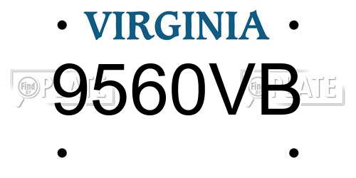 9560VB Virginia License Plate