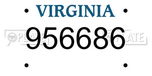 956686 Virginia License Plate