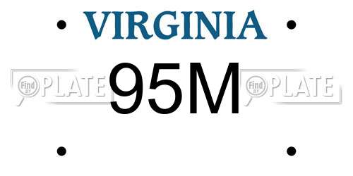 95M Virginia License Plate
