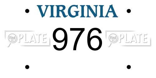 976 Virginia License Plate