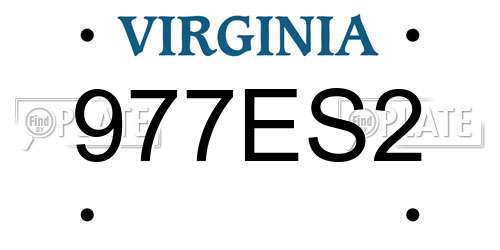 977ES2 Virginia License Plate