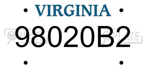 98020B2 Virginia License Plate