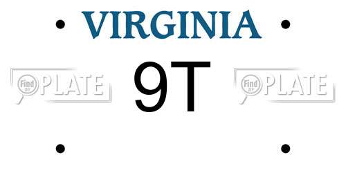 9T Virginia License Plate