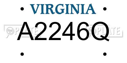A2246Q Virginia License Plate