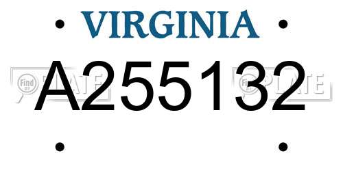 A255132 Virginia License Plate