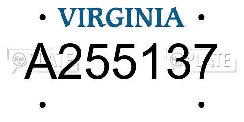 A255137 Virginia License Plate