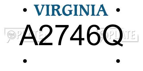 A2746Q Virginia License Plate