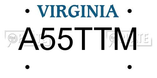 A55TTM Virginia License Plate