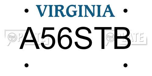A56STB Virginia License Plate
