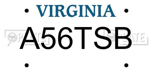 A56TSB Virginia License Plate