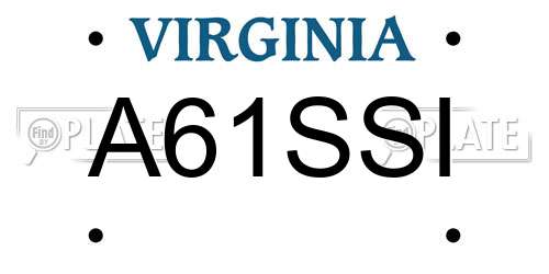 A61SSI Virginia License Plate