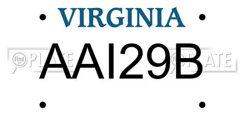 AAI29B Virginia License Plate