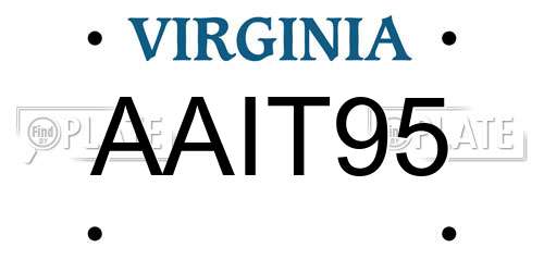 AAIT95 Virginia License Plate