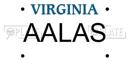 AALAS Virginia License Plate