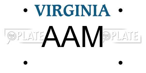 AAM Virginia License Plate