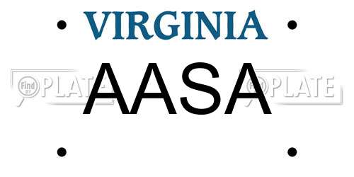 AASA Virginia License Plate