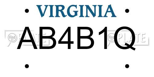 AB4B1Q Virginia License Plate
