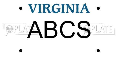 ABCS Virginia License Plate