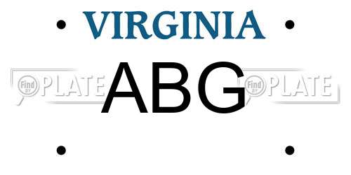 ABG Virginia License Plate