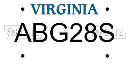 ABG28S Virginia License Plate