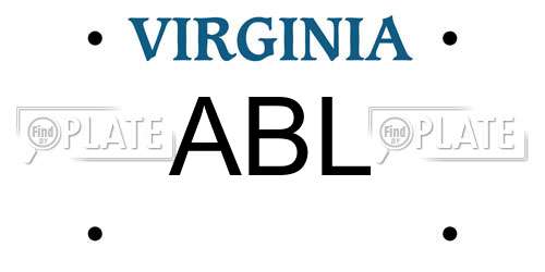ABL Virginia License Plate