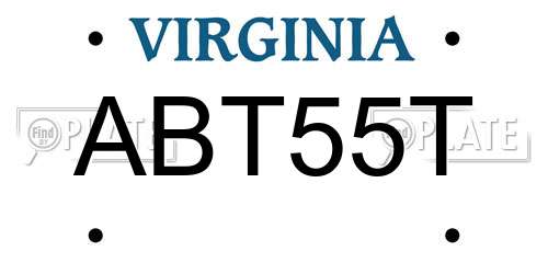 ABT55T Virginia License Plate