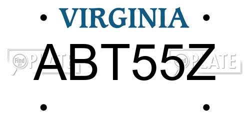 ABT55Z Virginia License Plate