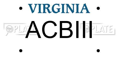 ACBIII Virginia License Plate