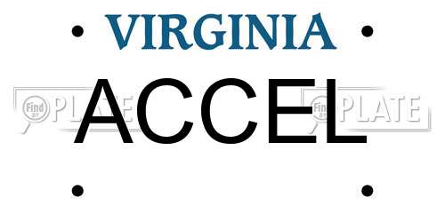 ACCEL Virginia License Plate