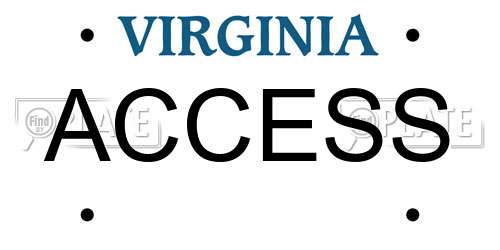 ACCESS Virginia License Plate