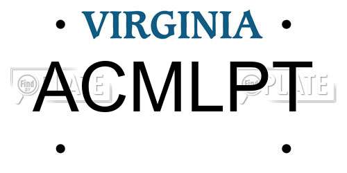 ACMLPT Virginia License Plate