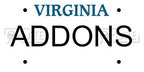 ADDONS Virginia License Plate