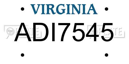 ADI7545 Virginia License Plate