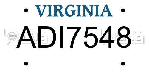 ADI7548 Virginia License Plate