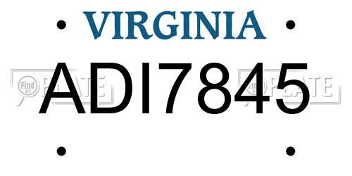 ADI7845 Virginia License Plate