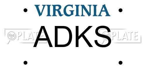 ADKS Virginia License Plate