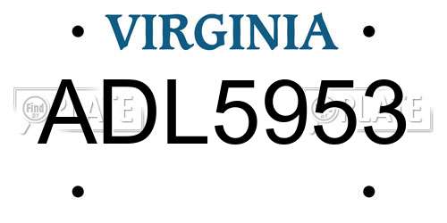 ADL5953 Virginia License Plate