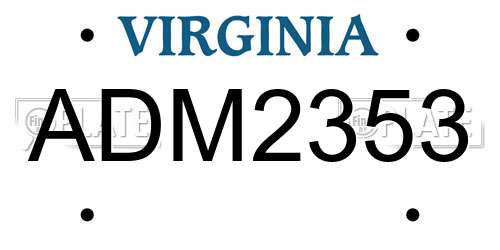 ADM2353 Virginia License Plate