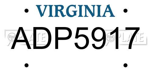 ADP5917 Virginia License Plate
