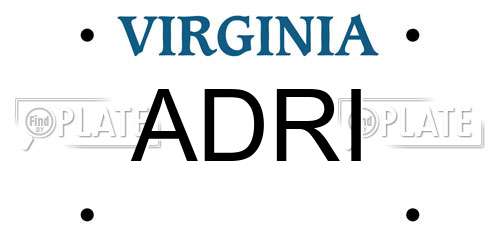 ADRI Virginia License Plate