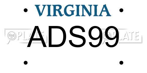 ADS99 Virginia License Plate