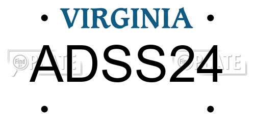 ADSS24 Virginia License Plate