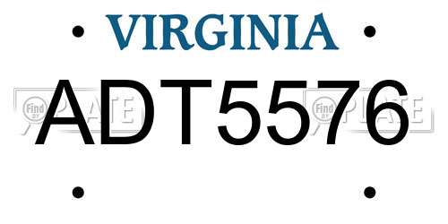 ADT5576 Virginia License Plate
