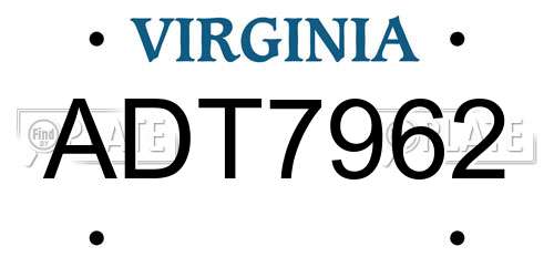 ADT7962 Virginia License Plate