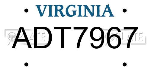 ADT7967 Virginia License Plate