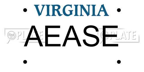 AEASE Virginia License Plate