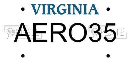 AERO35 Virginia License Plate