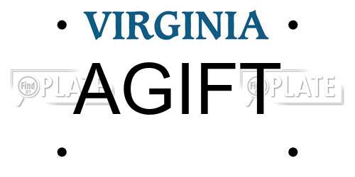 AGIFT Virginia License Plate
