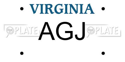AGJ Virginia License Plate