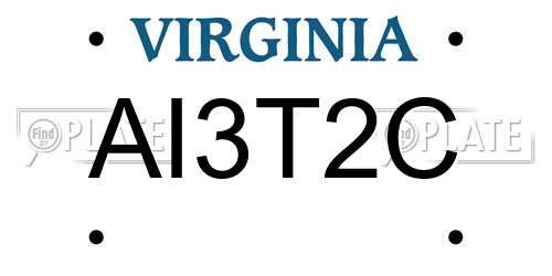 AI3T2C Virginia License Plate